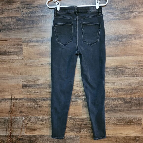 American Eagle Jeans 4 R Jegging Curvy Super Hi Rise Next Level Stretch Denim - Picture 2 of 12